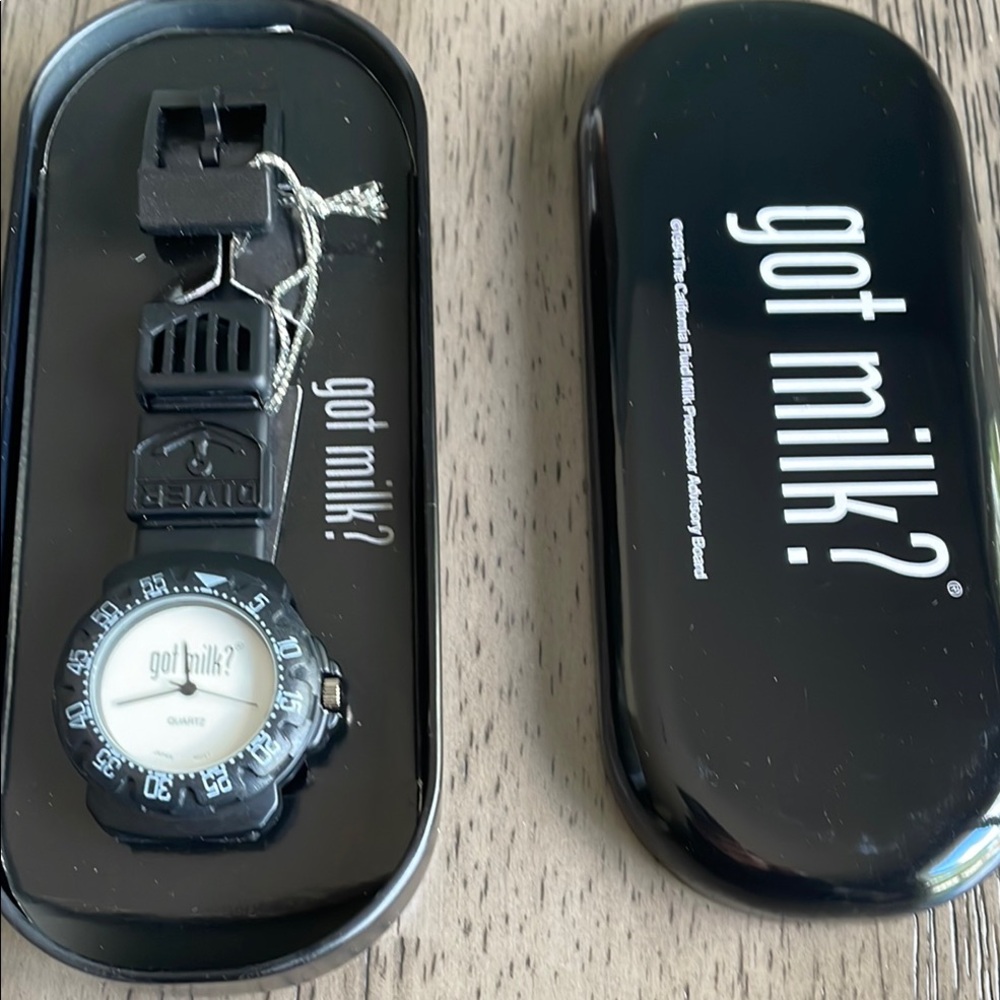 Got Milk? Black Quartz Watch